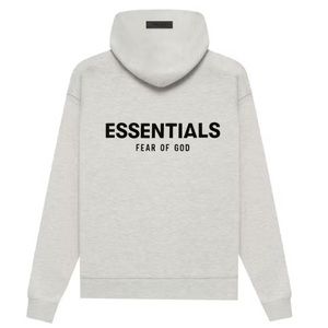 Essentials - MEN’s SIZE Medium FEAR OF GOD ESSENTIALS HOODIE LIGHT OATMEAL